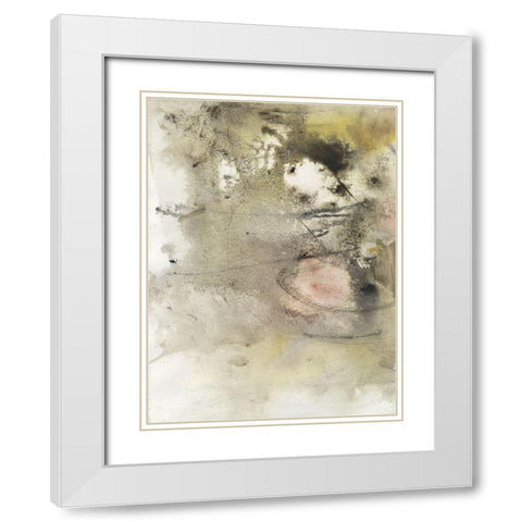 Soft Inspiration I White Modern Wood Framed Art Print with Double Matting by Combs, Joyce