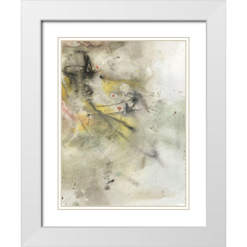 Soft Inspiration II White Modern Wood Framed Art Print with Double Matting by Combs, Joyce