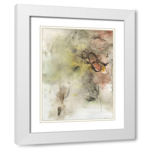 Soft Inspiration III White Modern Wood Framed Art Print with Double Matting by Combs, Joyce