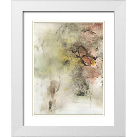 Soft Inspiration III White Modern Wood Framed Art Print with Double Matting by Combs, Joyce