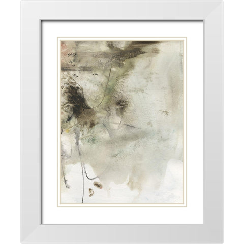 Soft Inspiration IV White Modern Wood Framed Art Print with Double Matting by Combs, Joyce