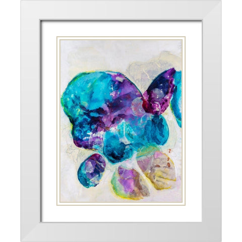 Aegean Dream I White Modern Wood Framed Art Print with Double Matting by Combs, Joyce
