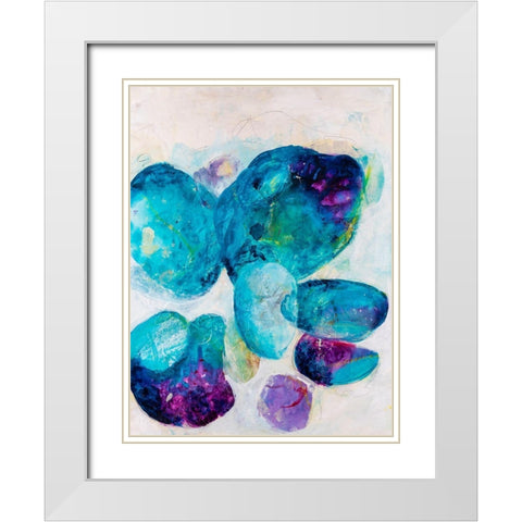 Aegean Dream II White Modern Wood Framed Art Print with Double Matting by Combs, Joyce