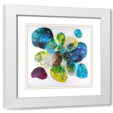 Interpretations I White Modern Wood Framed Art Print with Double Matting by Combs, Joyce