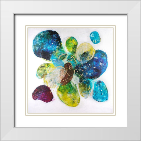 Interpretations I White Modern Wood Framed Art Print with Double Matting by Combs, Joyce