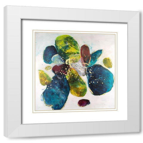 Interpretations II White Modern Wood Framed Art Print with Double Matting by Combs, Joyce