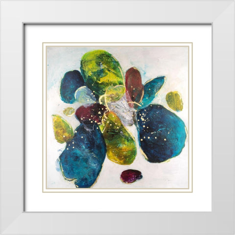 Interpretations II White Modern Wood Framed Art Print with Double Matting by Combs, Joyce