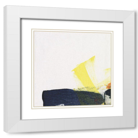 Evolution I White Modern Wood Framed Art Print with Double Matting by Combs, Joyce