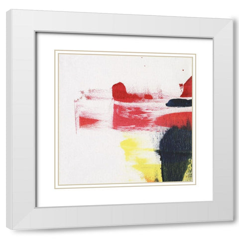 Evolution II White Modern Wood Framed Art Print with Double Matting by Combs, Joyce
