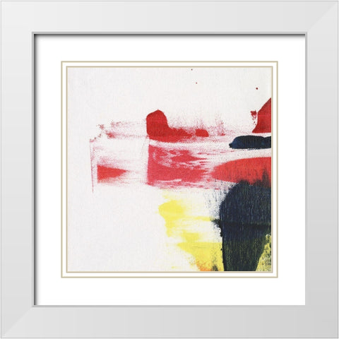 Evolution II White Modern Wood Framed Art Print with Double Matting by Combs, Joyce