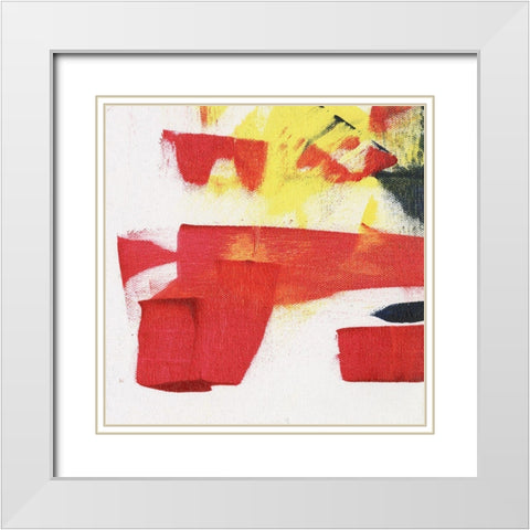 Evolution III White Modern Wood Framed Art Print with Double Matting by Combs, Joyce