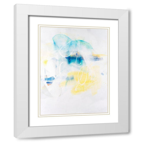 Spacial II White Modern Wood Framed Art Print with Double Matting by Combs, Joyce