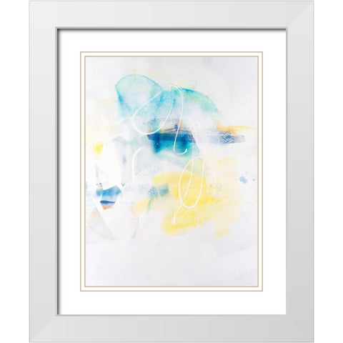 Spacial II White Modern Wood Framed Art Print with Double Matting by Combs, Joyce