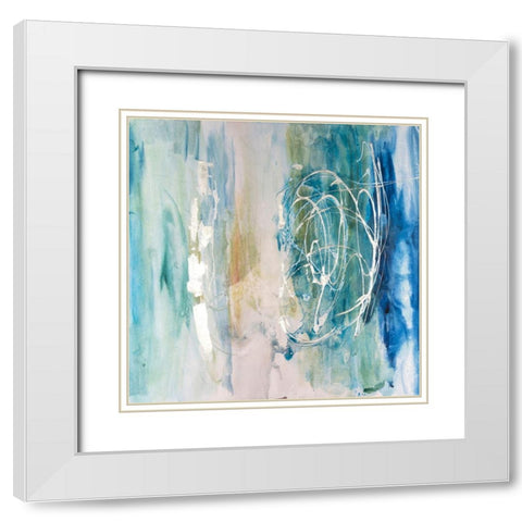 Salty Sea II White Modern Wood Framed Art Print with Double Matting by Combs, Joyce