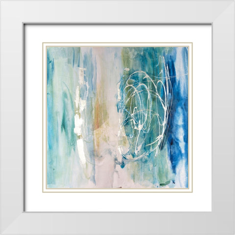 Salty Sea II White Modern Wood Framed Art Print with Double Matting by Combs, Joyce