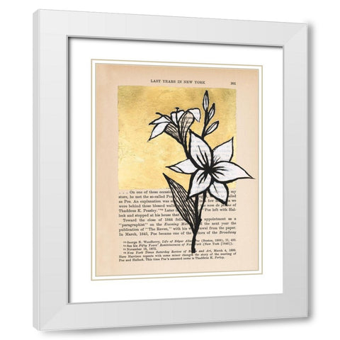 Floral Diary I White Modern Wood Framed Art Print with Double Matting by Lam, Vanna