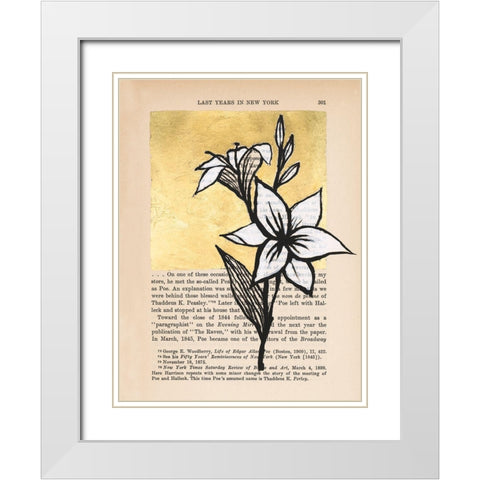 Floral Diary I White Modern Wood Framed Art Print with Double Matting by Lam, Vanna