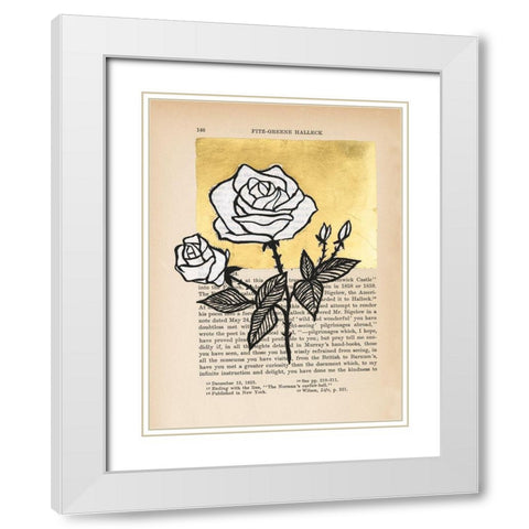 Floral Diary II White Modern Wood Framed Art Print with Double Matting by Lam, Vanna