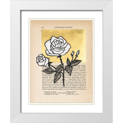 Floral Diary II White Modern Wood Framed Art Print with Double Matting by Lam, Vanna