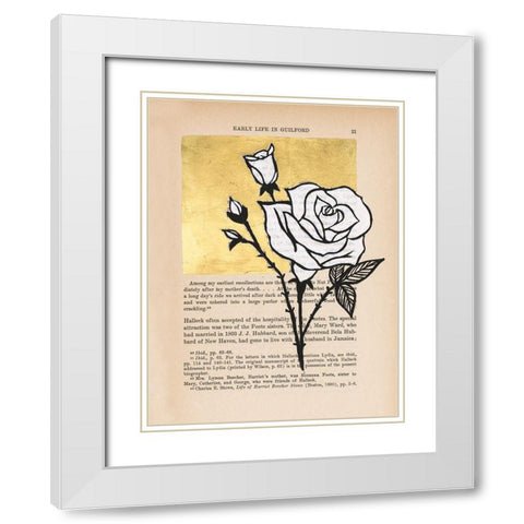 Floral Diary III White Modern Wood Framed Art Print with Double Matting by Lam, Vanna