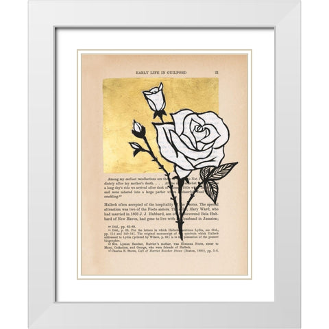 Floral Diary III White Modern Wood Framed Art Print with Double Matting by Lam, Vanna