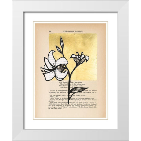 Floral Diary IV White Modern Wood Framed Art Print with Double Matting by Lam, Vanna