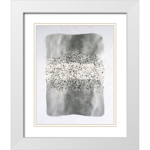 Neoprene II White Modern Wood Framed Art Print with Double Matting by Lam, Vanna