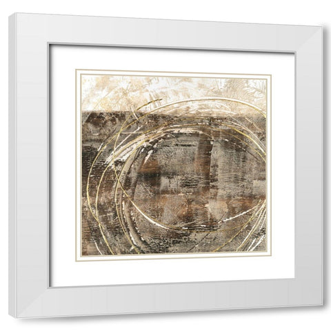 Metallic Thread I White Modern Wood Framed Art Print with Double Matting by Harper, Ethan