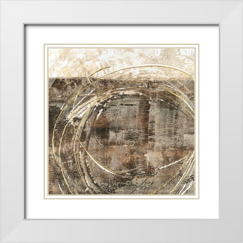 Metallic Thread I White Modern Wood Framed Art Print with Double Matting by Harper, Ethan