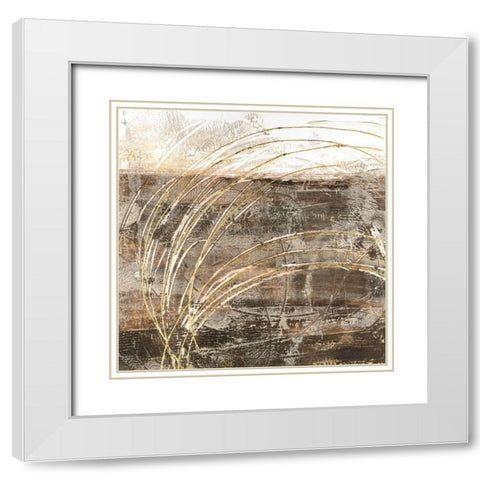 Metallic Thread II White Modern Wood Framed Art Print with Double Matting by Harper, Ethan