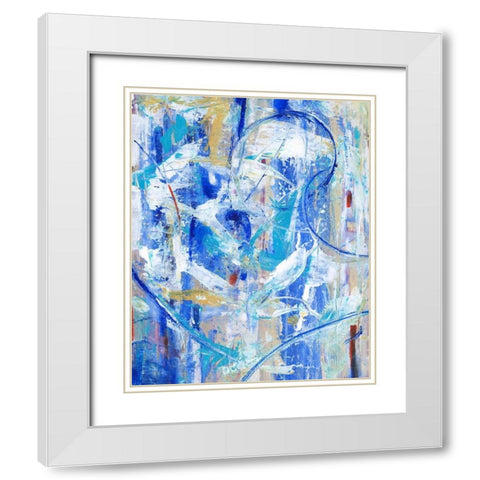 New Spin I White Modern Wood Framed Art Print with Double Matting by OToole, Tim