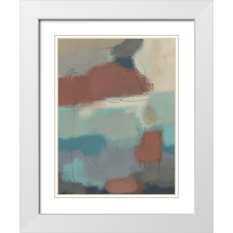 Floating By II White Modern Wood Framed Art Print with Double Matting by Moore, Regina