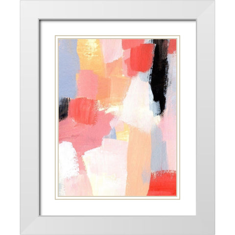 Aerial Scarlet I White Modern Wood Framed Art Print with Double Matting by Warren, Annie