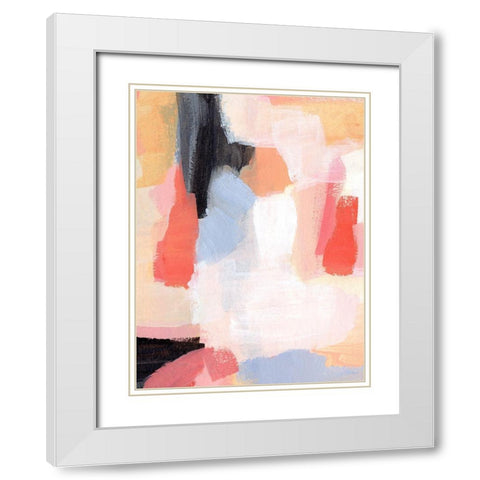 Aerial Scarlet II White Modern Wood Framed Art Print with Double Matting by Warren, Annie