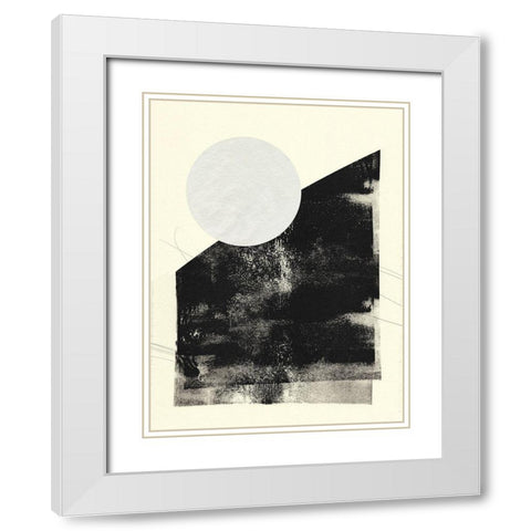 Black And White Roller III White Modern Wood Framed Art Print with Double Matting by Green, Jacob
