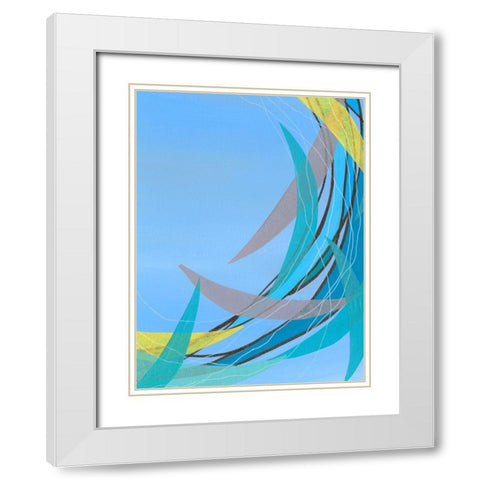 Circulating Flow II White Modern Wood Framed Art Print with Double Matting by Moore, Regina