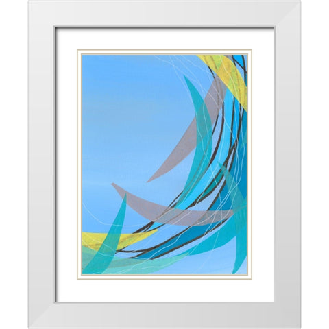 Circulating Flow II White Modern Wood Framed Art Print with Double Matting by Moore, Regina
