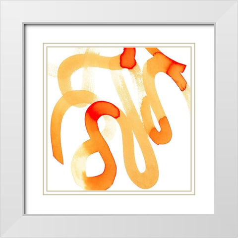 Atomic S-Curve I White Modern Wood Framed Art Print with Double Matting by Parker, Jennifer Paxton