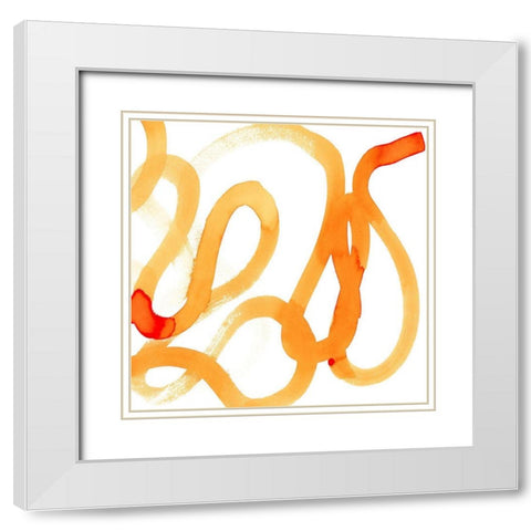 Atomic S-Curve II White Modern Wood Framed Art Print with Double Matting by Parker, Jennifer Paxton