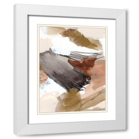 Antique Gold III White Modern Wood Framed Art Print with Double Matting by Warren, Annie