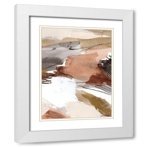 Antique Gold IV White Modern Wood Framed Art Print with Double Matting by Warren, Annie