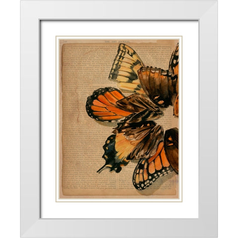 Winged Wreath II White Modern Wood Framed Art Print with Double Matting by Parker, Jennifer Paxton