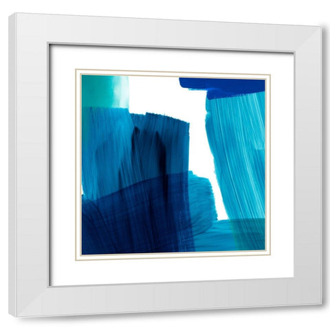 Seastrokes III White Modern Wood Framed Art Print with Double Matting by Borges, Victoria