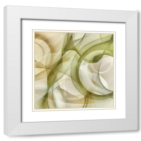 Abstract Thought I White Modern Wood Framed Art Print with Double Matting by Saunders, Alonzo