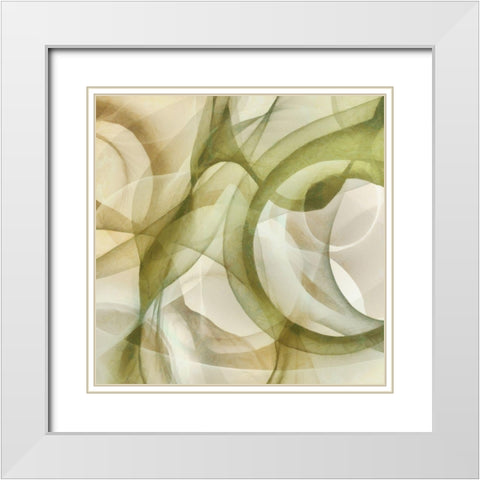 Abstract Thought I White Modern Wood Framed Art Print with Double Matting by Saunders, Alonzo