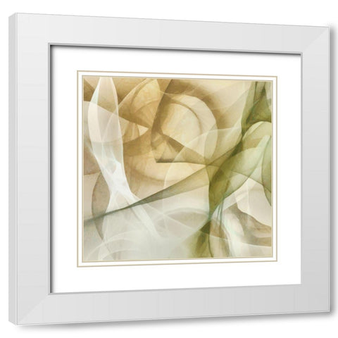 Abstract Thought II White Modern Wood Framed Art Print with Double Matting by Saunders, Alonzo