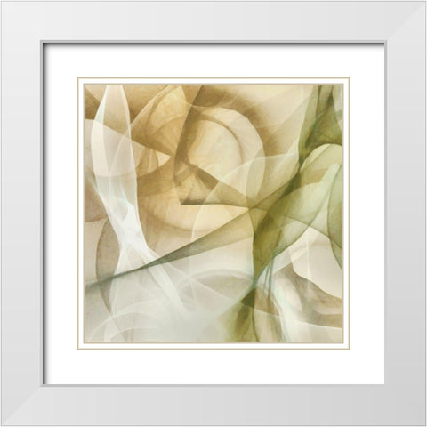 Abstract Thought II White Modern Wood Framed Art Print with Double Matting by Saunders, Alonzo