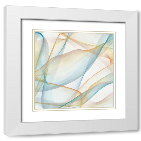 Curves and Waves I White Modern Wood Framed Art Print with Double Matting by Saunders, Alonzo