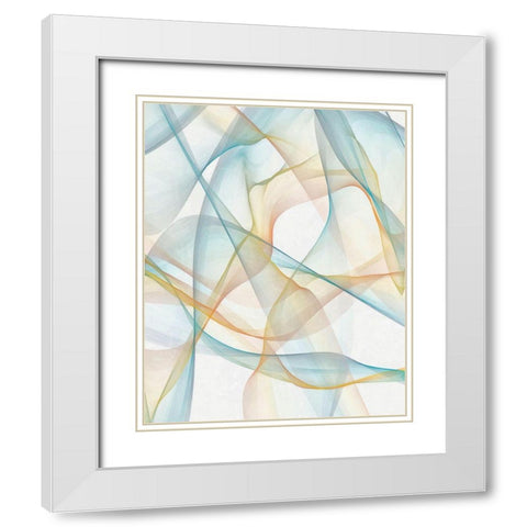 Curves and Waves III White Modern Wood Framed Art Print with Double Matting by Saunders, Alonzo