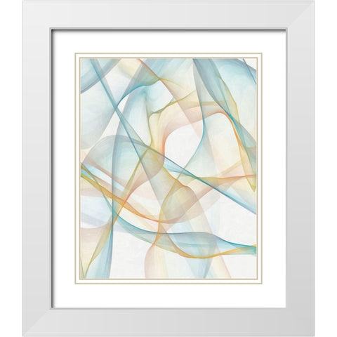 Curves and Waves III White Modern Wood Framed Art Print with Double Matting by Saunders, Alonzo